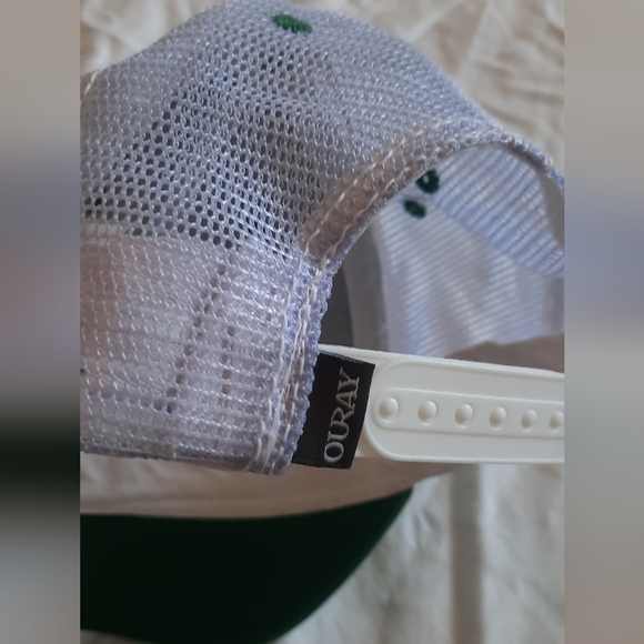 Trucker Cap Hat, 'Friends of the Teton River', Adjustable, Green and White - Picture 3 of 5